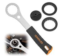 TayBong Bottom Bracket Tool with Adapters for Shimano Hollowtech II/BB9000/BBR60, 4 mm Steel Durable Bicycle Bottom Bracket Key, Practical Bottom Bracket Tool, Crank Cap Tool