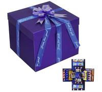 Taybong DIY Explosion Gift Box, Creative Explosion Box with Ribbon & Tape, Surprise Box for Photos & Snacks, Blue Gift Box for Birthday & Anniversary