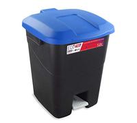 Tayg 430022 50 Litre Pedal Bin with Black Base and Blue Lid