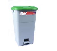 Tayg 434037 - Waste Container with Pedal, Grey Base and Green Lid, 50 litres