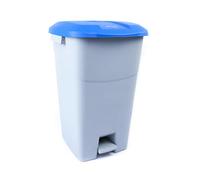 Tayg - 60 Litre Waste Container with Pedal, Grey Base and Blue Lid