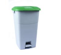 Tayg - 60 Litre Waste Container with Pedal, Grey Base and Green Lid