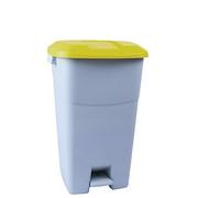 Tayg Pedal Operated Recycling Bin - 60 Litre - Yellow Lid