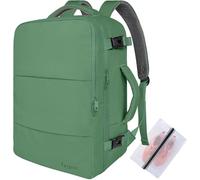 Taygeer Easyjet Cabin Bag 45x36x20 Underseat, Travel Backpack Women, Carry On Backpack for Airplane, Luggage Rucksack for Plane Hand Luggage Bag, Laptop Rucksack with Separate Shoe Pouch, Forest Green