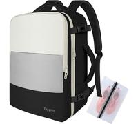 Taygeer Easyjet Cabin Bag 45x36x20 Underseat, Travel Backpack Women, Carry On Backpacks for Airplane, Luggage Rucksack, Hand Luggage Bag, Laptop Rucksack with Separate Shoe Pouch, Beige Gray Black