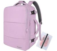 Taygeer Easyjet Cabin Bag 45x36x20 Underseat, Travel Backpack Women, Carry On Backpacks for Airplane, Luggage Rucksack for Plane, Hand Luggage Bag, Laptop Rucksack with Separate Shoe Pouch, Purple