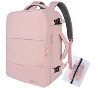 Taygeer for New Ryanair Cabin Bags 40x30x20 Underseat, Travel Backpack Cabin Size, Rucksack for Plane Hand Luggage Backpack for Travelling, Ryan Air Cabin Bag 40x30x20 with Separate Shoe Pouch, Pink