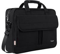 Taygeer Laptop Bag 17 inch, Large Business Water Resistant Briefcase for Man Women Protective Office Bag with Shoulder Strap Work Computer Bag for Laptop Notebook Travel, Black