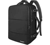Taygeer Ryanair Cabin Bag 55x40x20 Travel Rucksack Cabin Size, 44L Rucksack for Plane Hand Luggage 55x40x20 Flight Approved Travel Backpack Men Fit 18.4 Inch Laptop with Separate Shoe Pouch, Black