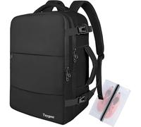 Taygeer Ryanair Cabin Bags 40x20x25 Underseat, Travel Backpack Cabin Size, Rucksack for Plane Hand Luggage Backpack for Travelling, Ryan Air Cabin Bag 40x20x25 with Separate Shoe Pouch, Black