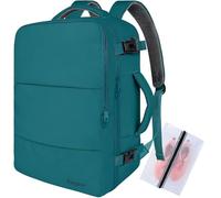 Taygeer Ryanair Cabin Bags 40x30x20 Underseat, Travel Backpack Cabin Size, Rucksack for Plane Hand Luggage Backpack for Travelling, Ryan Air Cabin Bag 40x30x20 with Separate Shoe Pouch, Peacock Blue