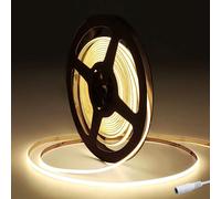 Tayire COB LED Strip Natural White 4000K, DC12V 5m Cuttable LED Tape Light 480LEDs/m, CRI90+ 4mm Width Flexible LED Light Strip for Cabinet, Wardrobe, Home DIY Lighting (Power Supply Not Included)