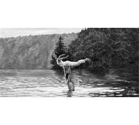 taylan trading TT Art -Iconic Movie Scenes with 6"x8" Mounted Prints- A4 framed -Dirty Dancing -Patrick Swayze Jennifer Grey Gift- Mount Framed by TImeArt (Dirty Dancing- Lake B&W)