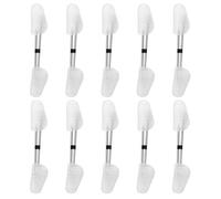 Taylor & Brown 10 Pairs of Plastic Shoe Trees Maintain Shape Shaper Shoes Footwear Stretcher Spiral Spring Transparent White Compatible for Men or Women Shoes