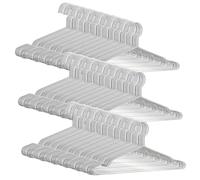 Taylor & Brown 100 Pack Strong 42cm Metal Clothes Hangers - Silver Galvanised Wire with Notches & Trouser Bar, Durable Space-Saving Wardrobe & Garment Organisers for Shirts, Jackets, Suits & Trousers