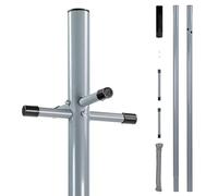 Taylor & Brown 2.4m Large Garden Clothes Washing Lines/Prop line Heavy Duty Pole Post 30M Line PVC Galvanized Steel Home Garden Laundry Towel Dryer Clothing Outdoor Drying Rack Stand