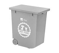 Taylor & Brown 20L/10KG Grey Airtight Pet Food Storage Container Large Flip Top With Wheels Plastic Birds Pet Dog Cat Animal Dry Food Seed Dispenser Bin