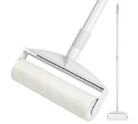 Taylor & Brown 21Cm Extra-Wide Lint Roller With Extendable Handle, Heavy-Duty Large Adhesive Sticky Mop For Pet Hair Removal