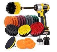 Taylor & Brown 22 Piece Drill Brush Cleaning Tool Attachment Kit for Scrubbing Cleaning Tile, Grout, Shower, Bathtub, and All Other General Purpose Scrubbing