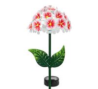 Taylor & Brown 26 Led Solar Hydrangea Garden Stake Lights, Waterproof Outdoor Flower Decor For Patio, Pathway, Yard (Red)