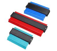 Taylor & Brown 3 Pack Plastic Metal Profile Copy Gauge Contour Gauge Duplicator Standard Wood Marking Tool Tiling Laminate Tiles General Tools Contour Duplicate Gauge (6in+7in+11in, Green+Blue+red)