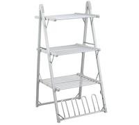 Taylor & Brown 3 Tier A Frame Heated Clothes Airer | Folding Aluminium Clothes Drying Rack | Electric Laundry Drying Horse Rack | 330W Energy Efficient 30 Rails, 135cm, 17.5m Drying Space