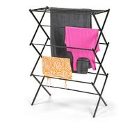 Taylor & Brown 3 Tier Foldable Clothes Airer - Extendable Laundry Drying Rack with 11 Poles, Space Saving Clothes Horse for Indoor & Outdoor Use, Compact Towel Dryer Stand, Black