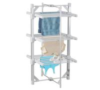 Taylor & Brown 3 Tier Large Heated Clothes Airer | Deluxe Folding Aluminium Clothes Drying Rack | Electric Laundry Drying Horse Rack | 330W Energy Efficient 36 Rails, 138cm, 21.2m Drying Space