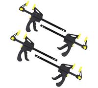 Taylor & Brown 4 Pcs Quick Grip Clamps, 4 Inch Quick Release Clamp, F Wood Clamps, Ratchet Bar Woodworking Clamp for Manual Work DIY Handmade Craft Woodwork