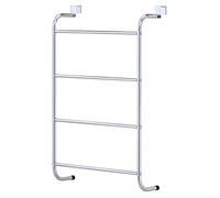 Taylor & Brown 4 Tier Chrome Over Door Clothes Airer Towel Rail Rack Hanger Bar Holder Bathroom Bath Towels Storage Organiser - W46.5cm x D16cm x H72.5cm