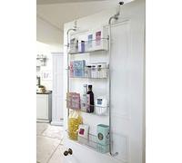 Taylor & Brown® 4 Tier Chrome Over Door Hanging Kitchen Bathroom Storage Rack Shelves