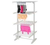 Taylor & Brown 4 Tier Large Heated Clothes Airer | Aluminium Clothes Drying Rack | 9 Hour Timer, Temp Control | Electric Laundry Drying Horse Rack | 330W Energy Efficient 36 Rails, 145cm