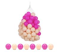 Taylor & Brown 400 Soft Plastic Mini Play Balls - Crush Proof, No Sharp Edges, Certified Non Toxic, Phthalate & BPA Free - Use in Baby Toddler Ball Pit, Play Tents & Tunnels (Pink/Fuschia)