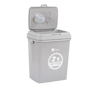 Taylor & Brown 40L/15KG Grey Airtight Pet Food Storage Container Flip Top Locking System With Integrated Scoop Plastic Birds Pet Dog Cat Ani
