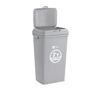 Taylor & Brown 53L/25KG Grey Airtight Pet Food Storage Container Flip Top Locking System Plastic Birds Pet Dog Cat Animal Dry Food Dispenser Bin