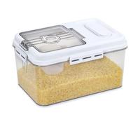 Taylor & Brown 5kg Airtight Rice Storage Container Dispenser With Measuring Cup Ideal for Kitchen Bulk Storage of Rice, Grains, Flour, Cereal, Sugar, Baking Supplies, Dog and Cat Food