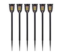 Taylor & Brown 6 Pack Solar Lights Outdoor Pathway, Mini Solar Powered Outdoor Garden Path Torch Stake Lights for Landscape Patio Walkway Yard Driveway