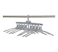Taylor & Brown® 8 in 1 Folding Magic Clothes Hanger 360° Rotating Wardrobe Storage Collapsible Travel Space Saving (Grey)