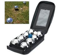 Taylor & Brown 8Piece French Boules Set Chromeplated Balls, Cork Jack, Measuring Tool & Carry Bag Lawn Game For Family Fun