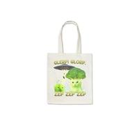 Taylor Brown Alien cat meme silly cat brocolli glerp glorp brainrot cats humerous weird joke tote bag shopping reusable bags cotton shopper