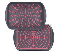 Taylor & Brown Anti-Slip Rectangular Non-Slip Top and Bottom Plastic Dinner Drinks Serving Tray with High Grip Rubber Surface, Easy Grip Handles 29.5 x 44cm (Red)