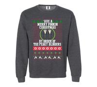 Taylor Brown Ave a merry xmas by order of peaky blinders meme trending xmas festive Unisex Funny Adults Sweatshirt Jumper Dark Heather