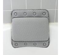 Taylor & Brown Bathtub Pillow, Luxury Relaxing White Soft Non Slip Cushioned Bath Pillow Waterproof Home Spa Headrest Cushion with 8 Slip Resistant Suction Cups (Grey)