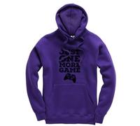 Taylor Brown Black text, just one more game, gaming, gamer, game Jumper Unisex Funny Adults Hoodie Jumper