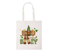 Taylor Brown Boozy With Gnomies St Patricks Day Meme Novelty Irish Drinking Humerous tote bag cotton shopper shopping bags reusable