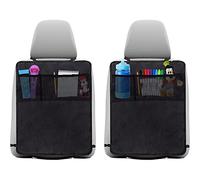 Taylor & Brown Car Seat Kick Mat Protector - Universal Back Seat Protector for Kids, Car Pocket for Baby & Toddlers, Waterproof & Stain Protection for Upholstery - Set of 2 Kick Mats