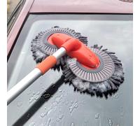 Taylor & Brown Car Wash Brush, Rotating Car Cleaning Brush, Telescopic Car Washing Brush Long Handle, Double-Head Mop on a Stick, Microfiber Washing Cleaning Mop for Windscreen, Glass & Caravan