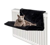 Taylor & Brown Cat Kitten Dog Puppy Pet Animal Hanging Radiator Bed - Warm and Cosy Fleece Basket Cradle Hammock Plush Strong and Durable Metal Frame (Black)