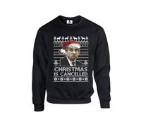 Taylor Brown Christmas is cancelled michael scott meme Unisex Funny Adults Sweatshirt Jumper Black