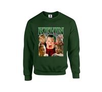 Taylor Brown Christmas Kevin Meme, novelty xmas festive silly weird joke film winter Unisex Funny Adults Sweatshirt Jumper Forest Green